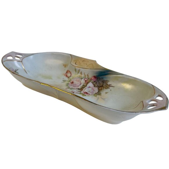 Gebruder Heubach IPF Germany Celery Dish Antique Relish Nut Candy Tray 11.75" - Picture 2 of 11